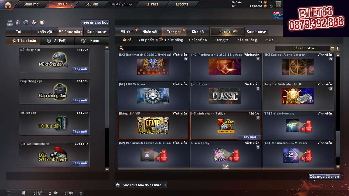 shop acc cf uy tin gia re